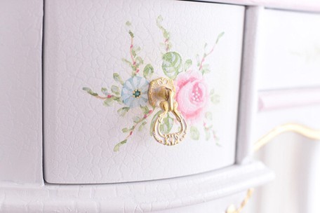  explanatory note careful reading ask special price!ro here style Princess . series pin Crows rose. white dresser stool attaching 
