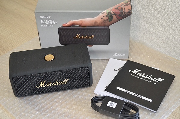 新しいスタイル ☆美品！Marshall ブラック☆ Bluetoothスピーカー