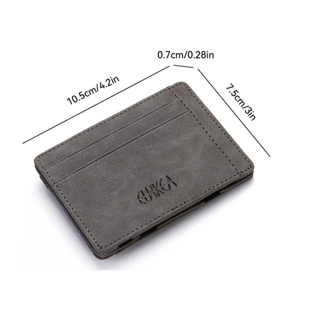 [新品] CUKCA Magic Flap スリム財布  レザー  カード財布 コインケース ブラック
