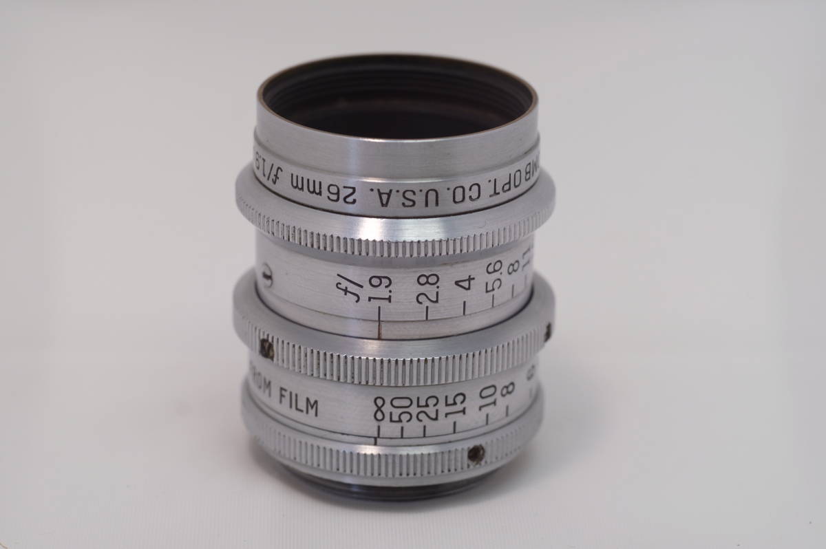  beautiful goods! C mount BAUSCH & LOMB OPT ANIMAR BALCOTE 26mm F1.9 USA made boshu rom CINE lens 