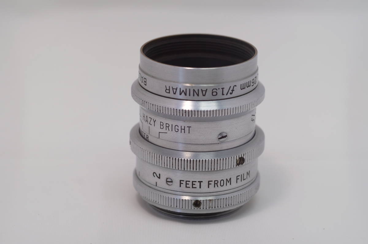  beautiful goods! C mount BAUSCH & LOMB OPT ANIMAR BALCOTE 26mm F1.9 USA made boshu rom CINE lens 