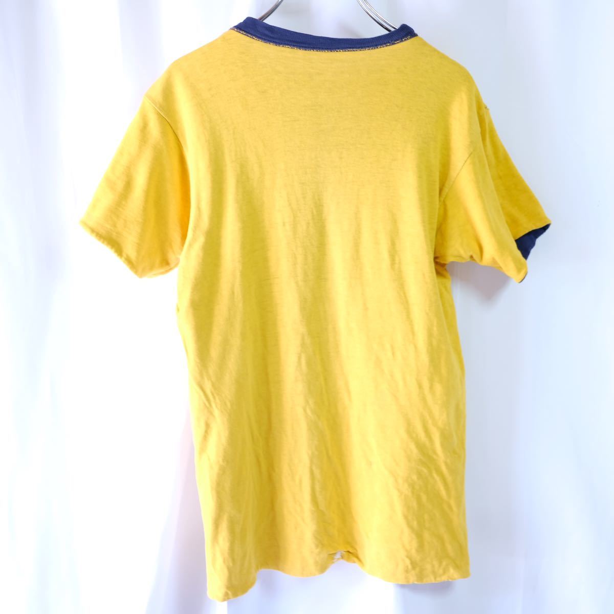 【1970s】ビンテージ　ダブルフェイス　Tシャツ　ツートーン　古着　半袖　リバーシブル　スウェット　ヴィンテージ