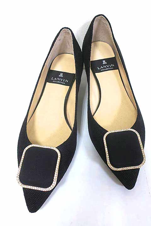 【中古】LANVIN COLLECTION　ランバンコレクション 　靴 パンプス　ローヒール　22.5センチ　秋冬　Sサイズ