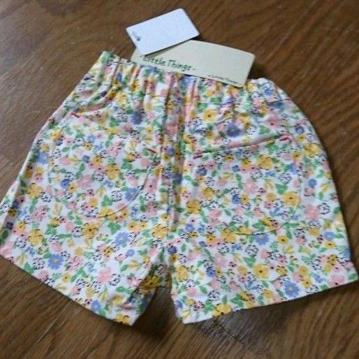 新品 タグ付 Little Things  花柄 ショートパンツ キュロット