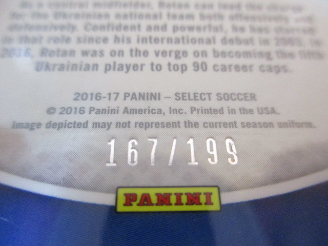 ∫ 249 カード　サッカーPanini 2016-2017 SELECT【RUSLAN ROTAN】パニーニ セレクト【ルスラン・ロタン】167/199 希少 未使用 _画像3