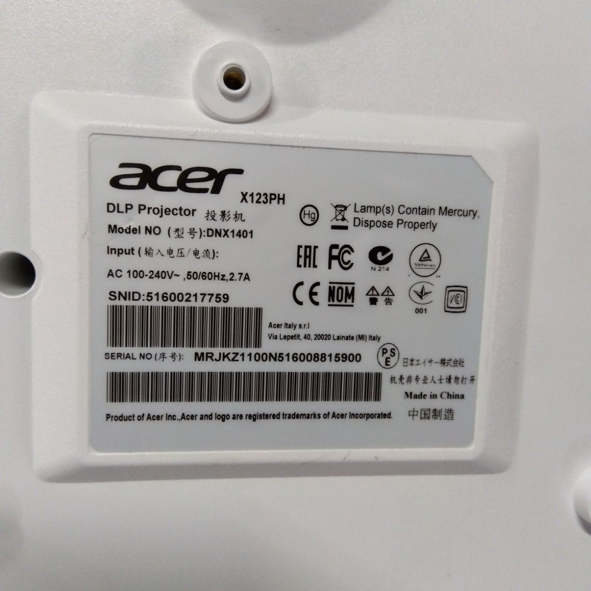 acer プロジェクター X123PH エイサー XGA対応|Yahoo!フリマ acer プロジェクター X123PH エイサー XGA対応|Yahoo!フリマ