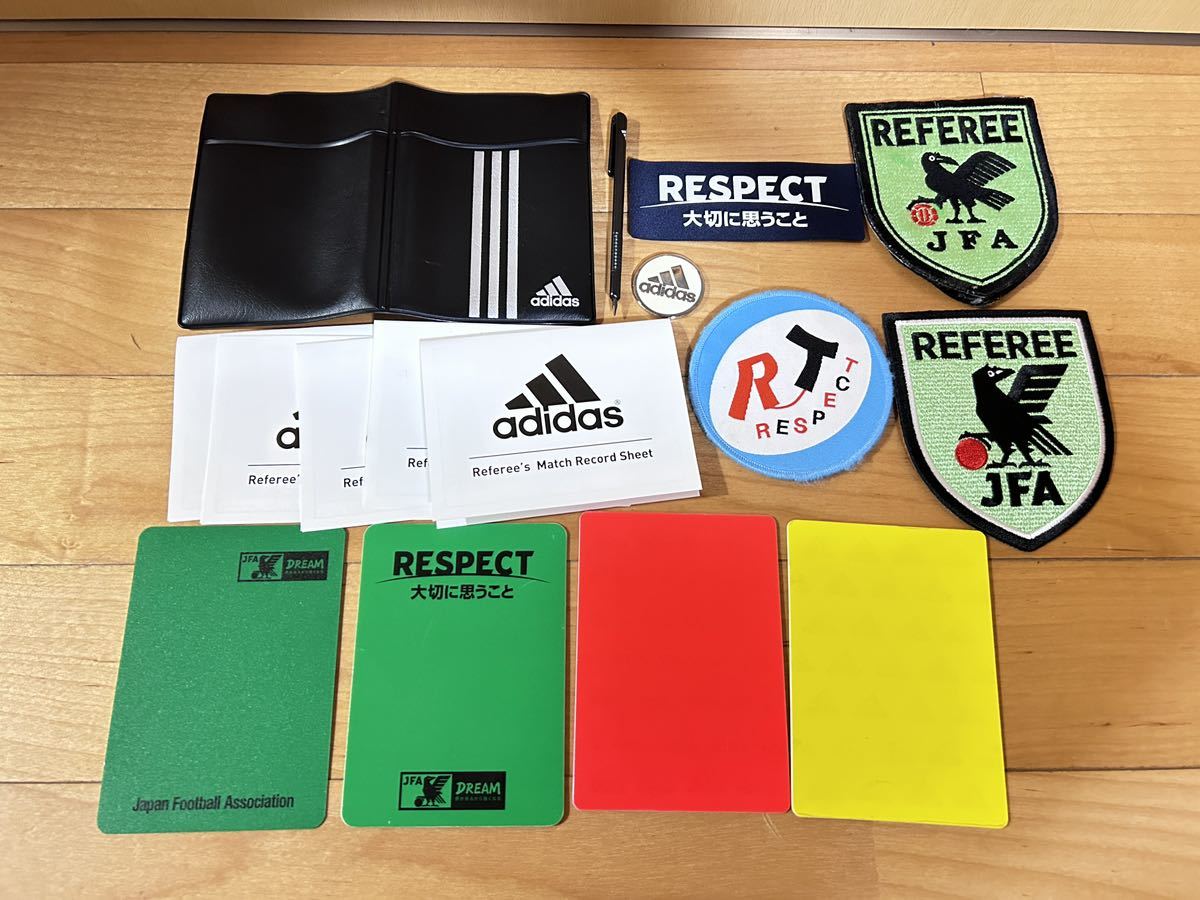 未使用 サッカー審判 レフリー カード ケース トスコイン アディダス