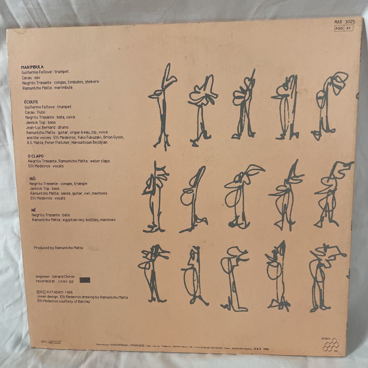 RAMUNTCHO MATTA / ECOUTE... 1986 FRANCE ORIGINAL LP_画像2