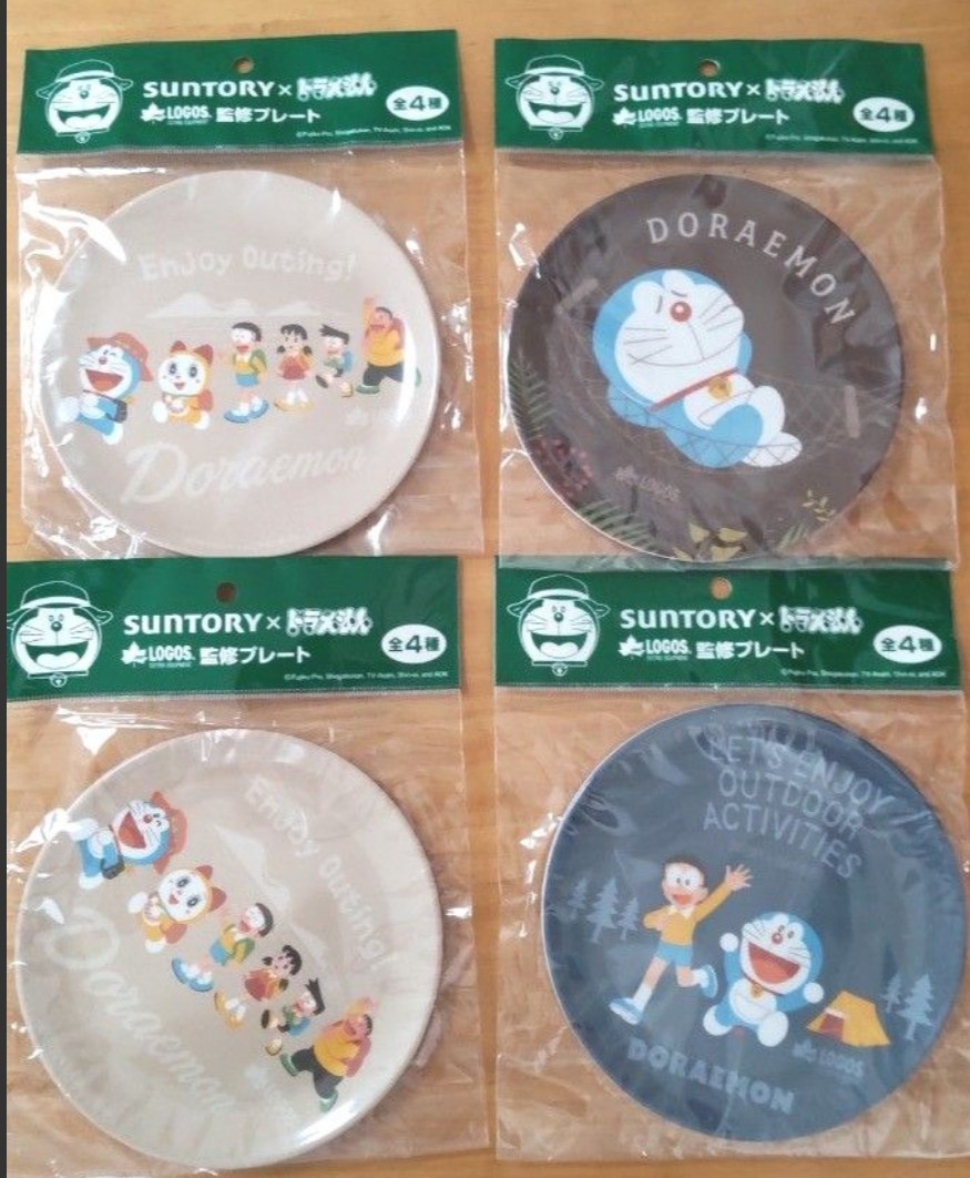  Doraemon . plate Suntory collaboration LOGOS.. plate 