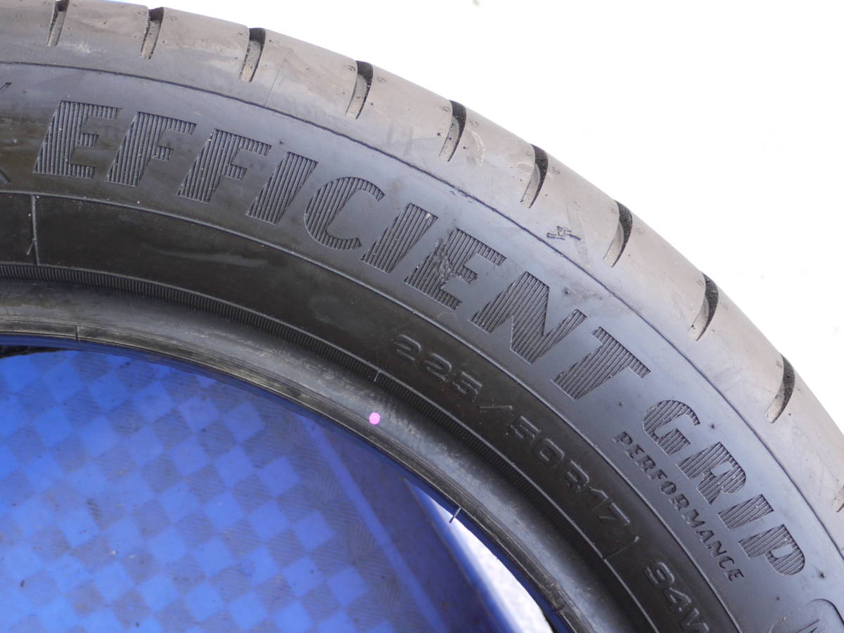 2014年製造的225 / 50R17【7.0山】Goodyear EFFICIENT GRIP Run 2件套♪ 原文:２２５/５０R１７　２０１４年製　【７.０分山 】　グッドイヤー　EFFICIENT　GRIP　Run　２本セット♪