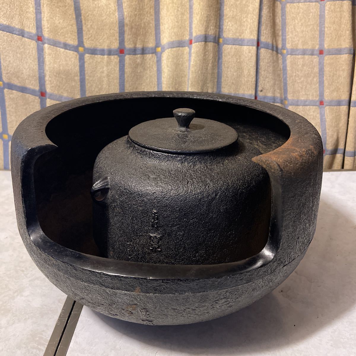 茶釜 南部鉄器 岩鋳 寶泉 風炉釜 茶道具 鉄瓶 _画像1