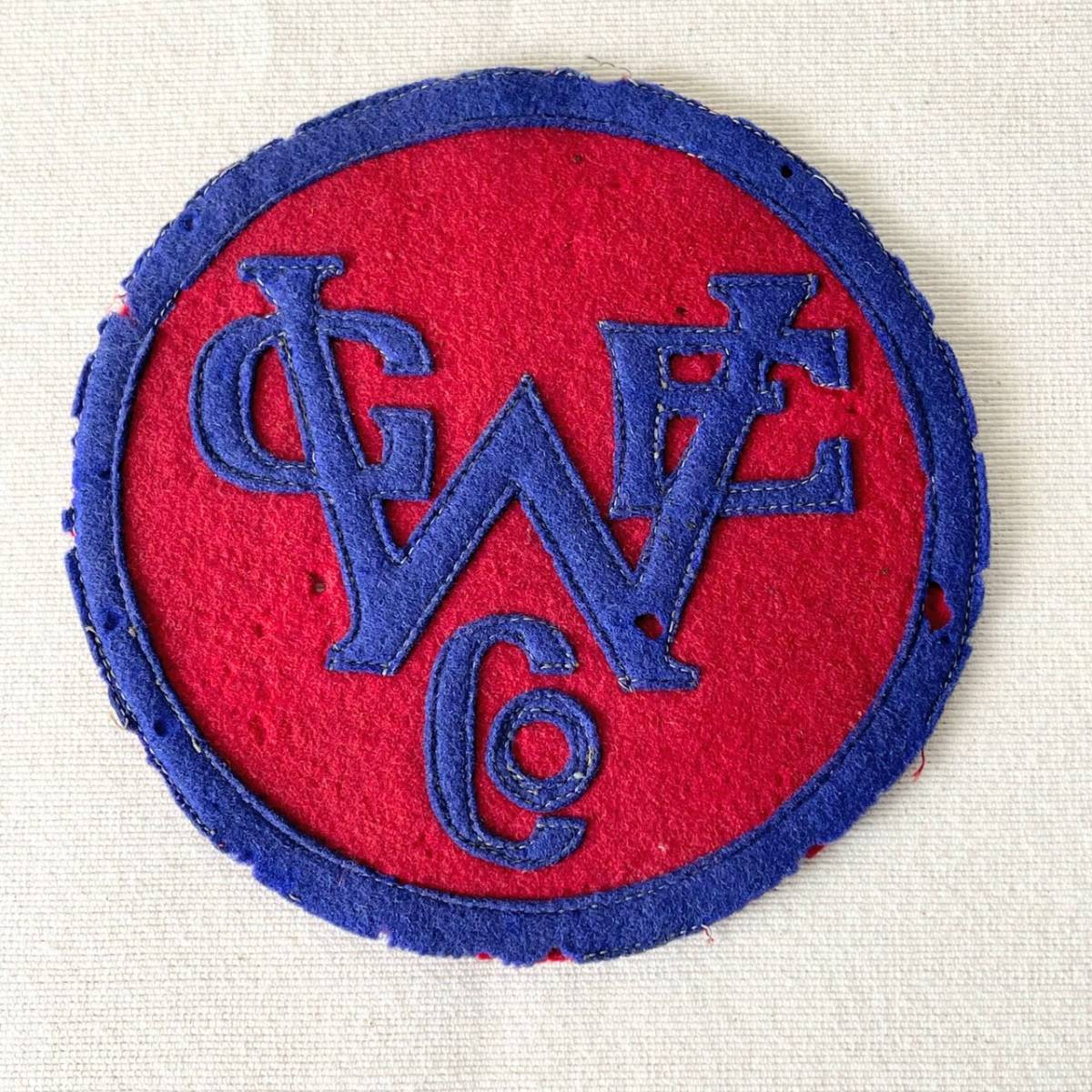 希少《 Vintage / Felt Wool 》30s 40s【 GWE CO 赤 紫 ウール フェルト ワッペン ビンテージ 】