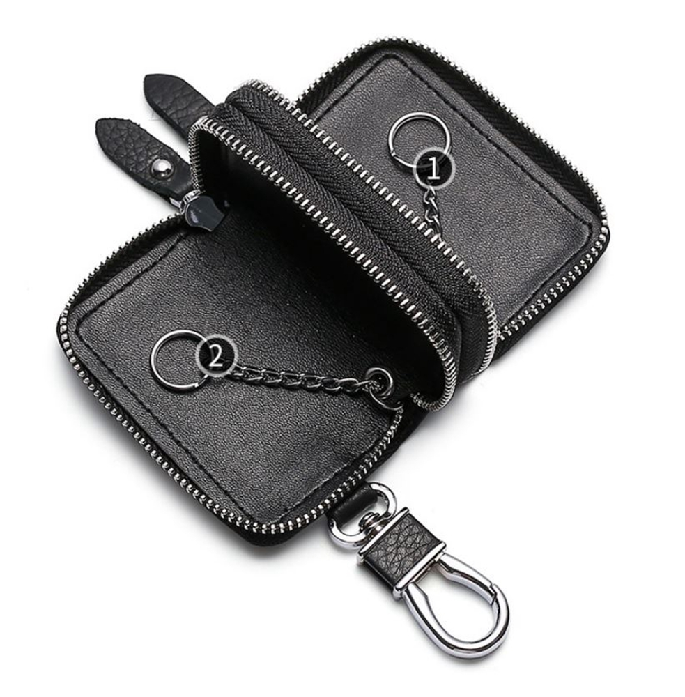  key case smart key case cow leather clear window attaching double fastener type smart key case key case smart key car key 