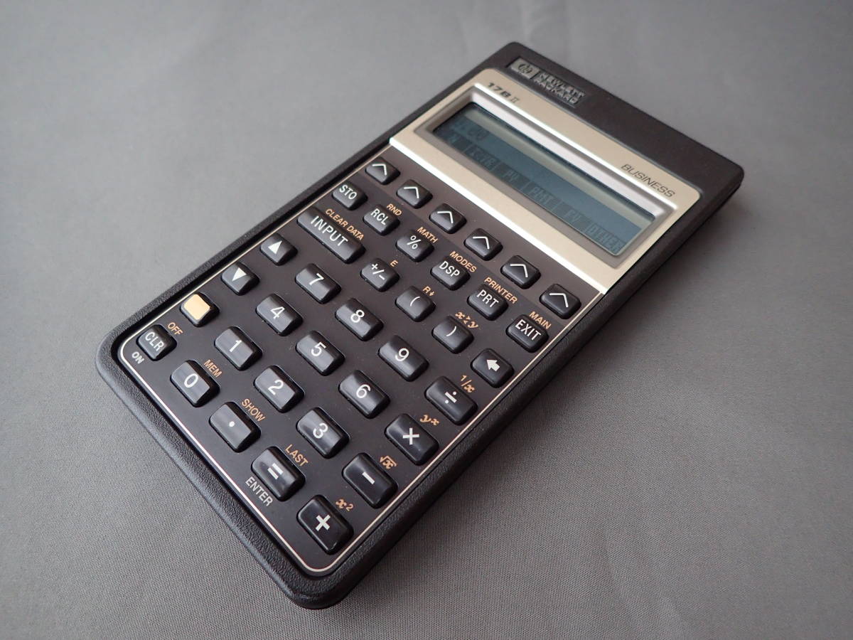 HEWLETT PACKARD financial calculator 17BⅡ old model 1987 year made free shipping 