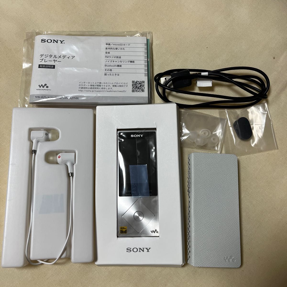 新品 未使用品 SONY NW-A27HN WALKMAN ハイレゾ ノイズキャンセリング イヤホン 純正ケース 付き