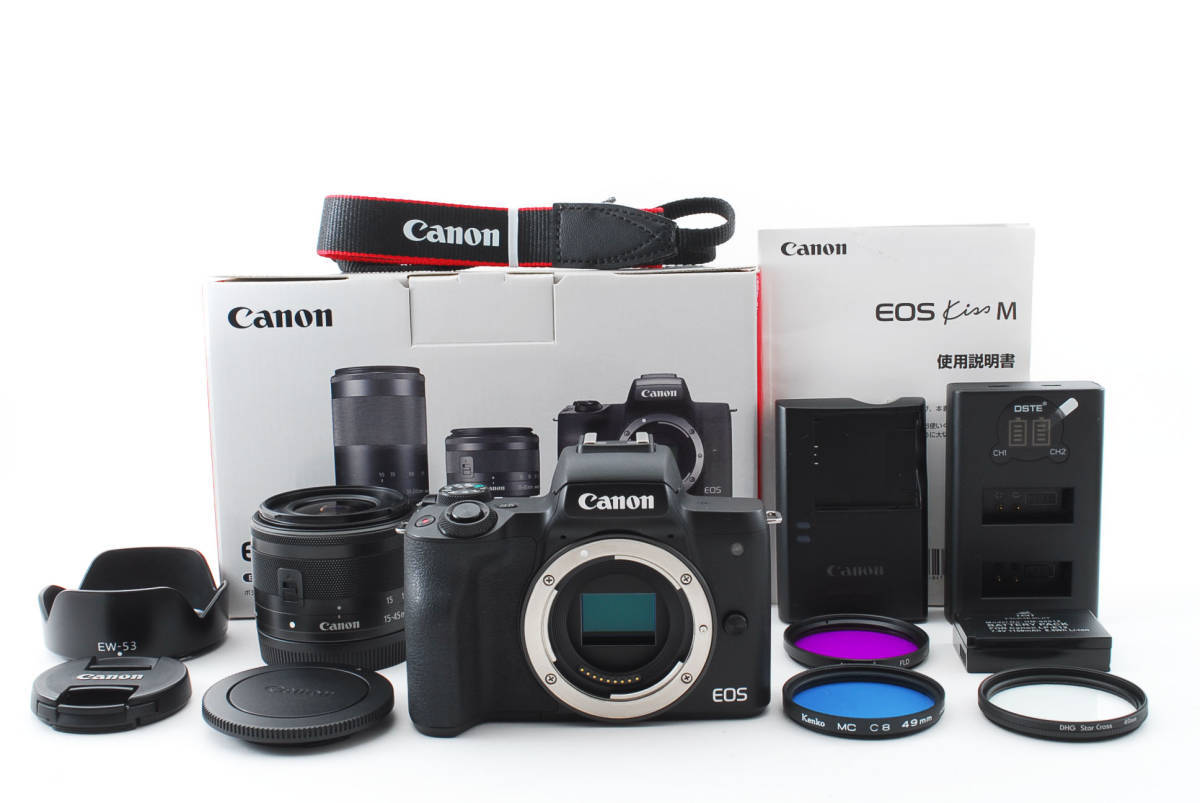 大特価!!】 M Kiss EOS キャノン Canon EF-M レンズキット 15-45mm