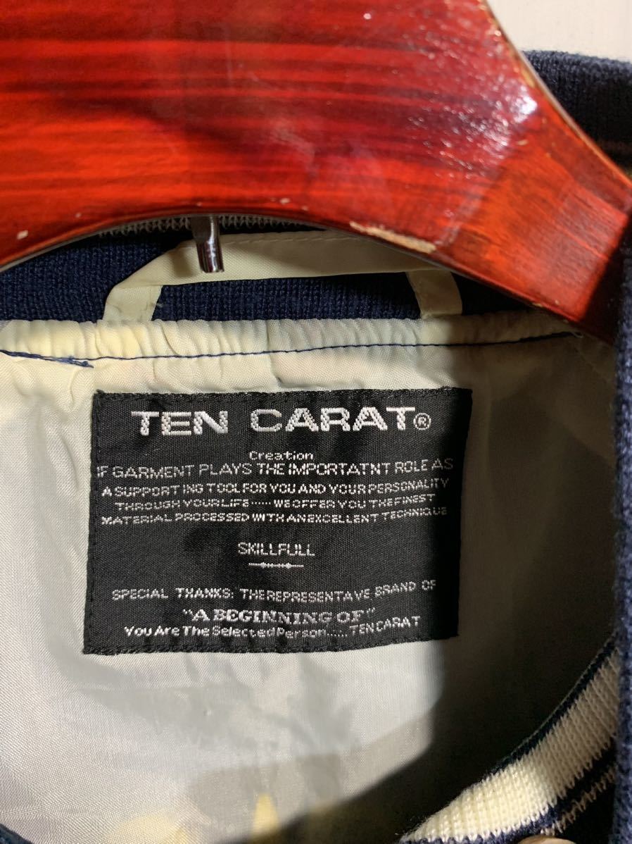 ヴィンテージ TEN CARAT テンカラット　鷲　イーグル×竜　ドラゴン×笹虎　タイガー　WEST PAC TOUR スカジャン　スーベニアジャケット 紺_画像7