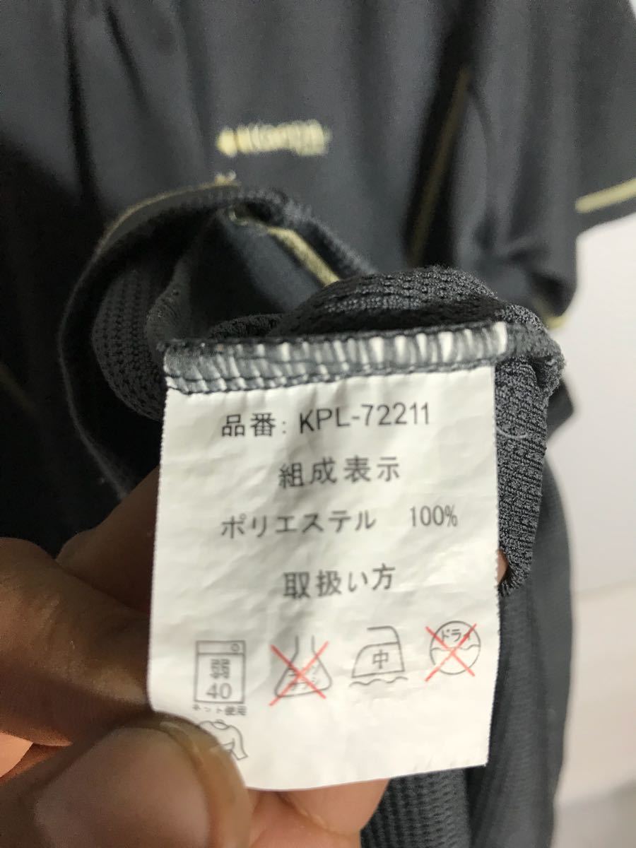 KAPPA Kappa Kei pado cow Sharo go embroidery polyester 100 waist cord mini-length dress Mini One-piece gray . yellow color L