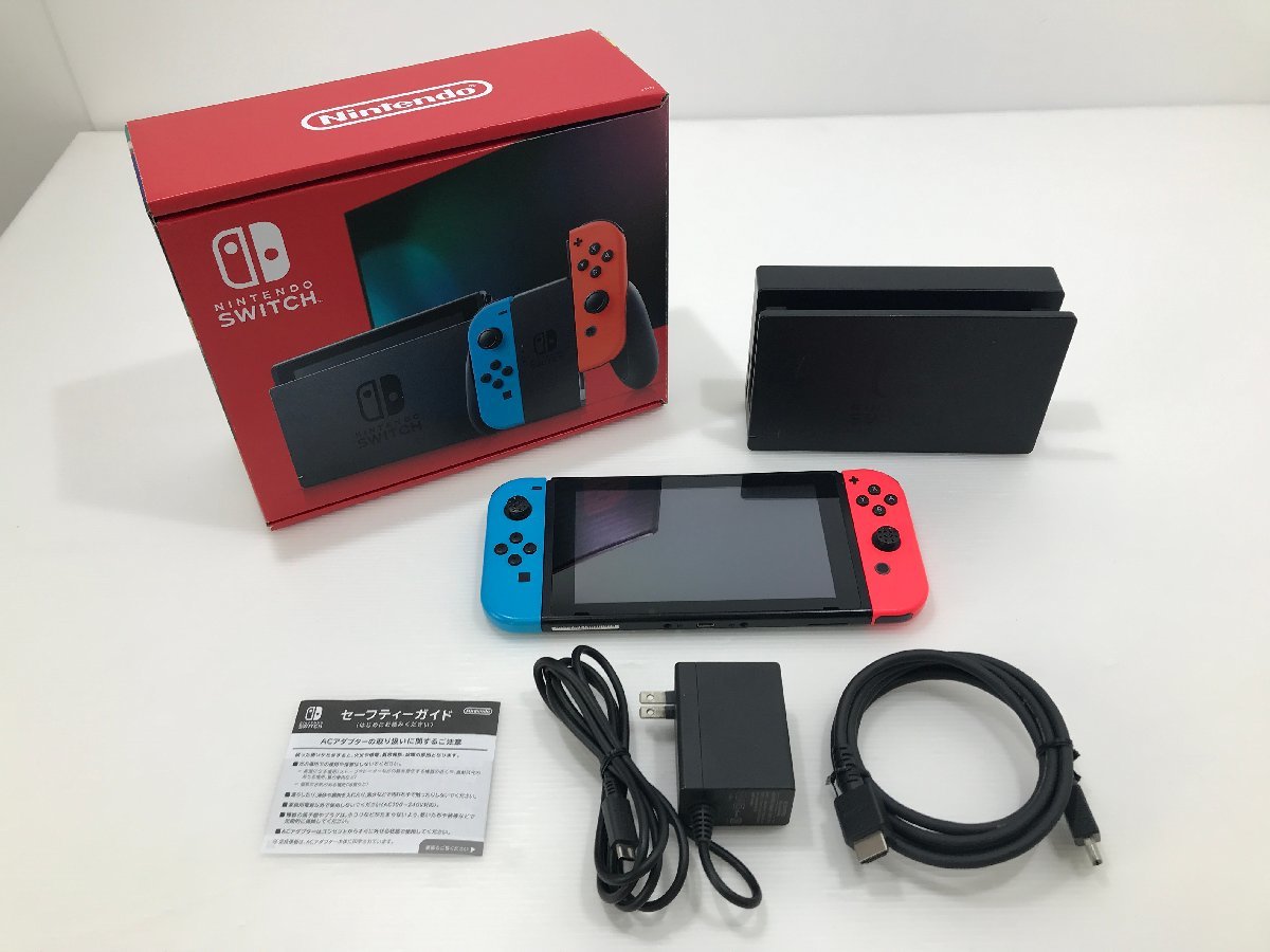 TAG・現状品】☆1円☆Nintendo Switch本体新モデル☆Joy-Con動作不良