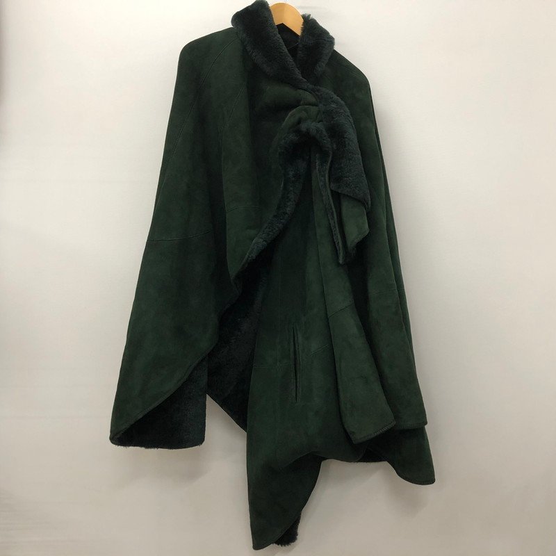 TEI[ б/у товар ] CHRISTIA мутон меховое пальто размер 42 зеленый (147-230817-TS-3-TEI)