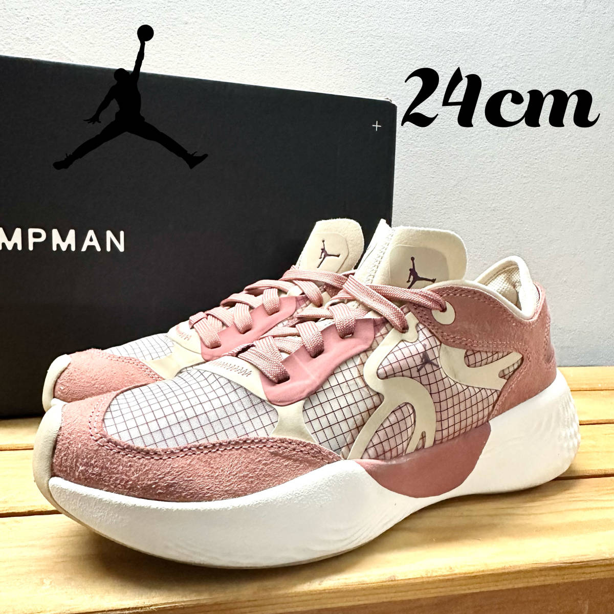 極美品 箱有 Nike Jordan Delta 3 Low ナイキ ジョーダン デルタ 3 ロー キャニオン ピンク スニーカー 24cm dm3384-600_画像1