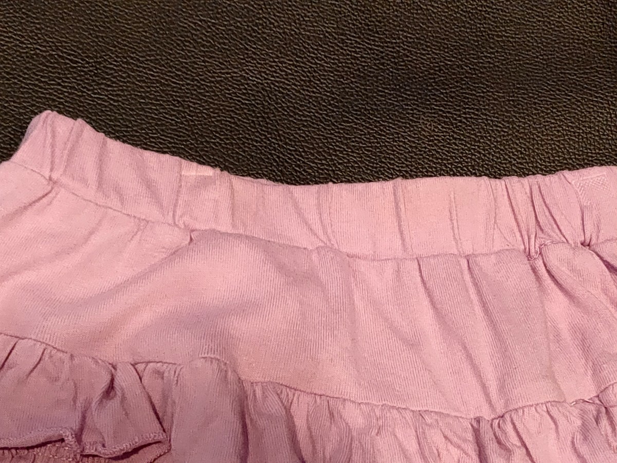 【送料無料】used 西松屋　キュロットスカート ショートパンツ 女の子 スカパン　ピンク　花柄　100サイズ　キッズ　ベビー_画像2