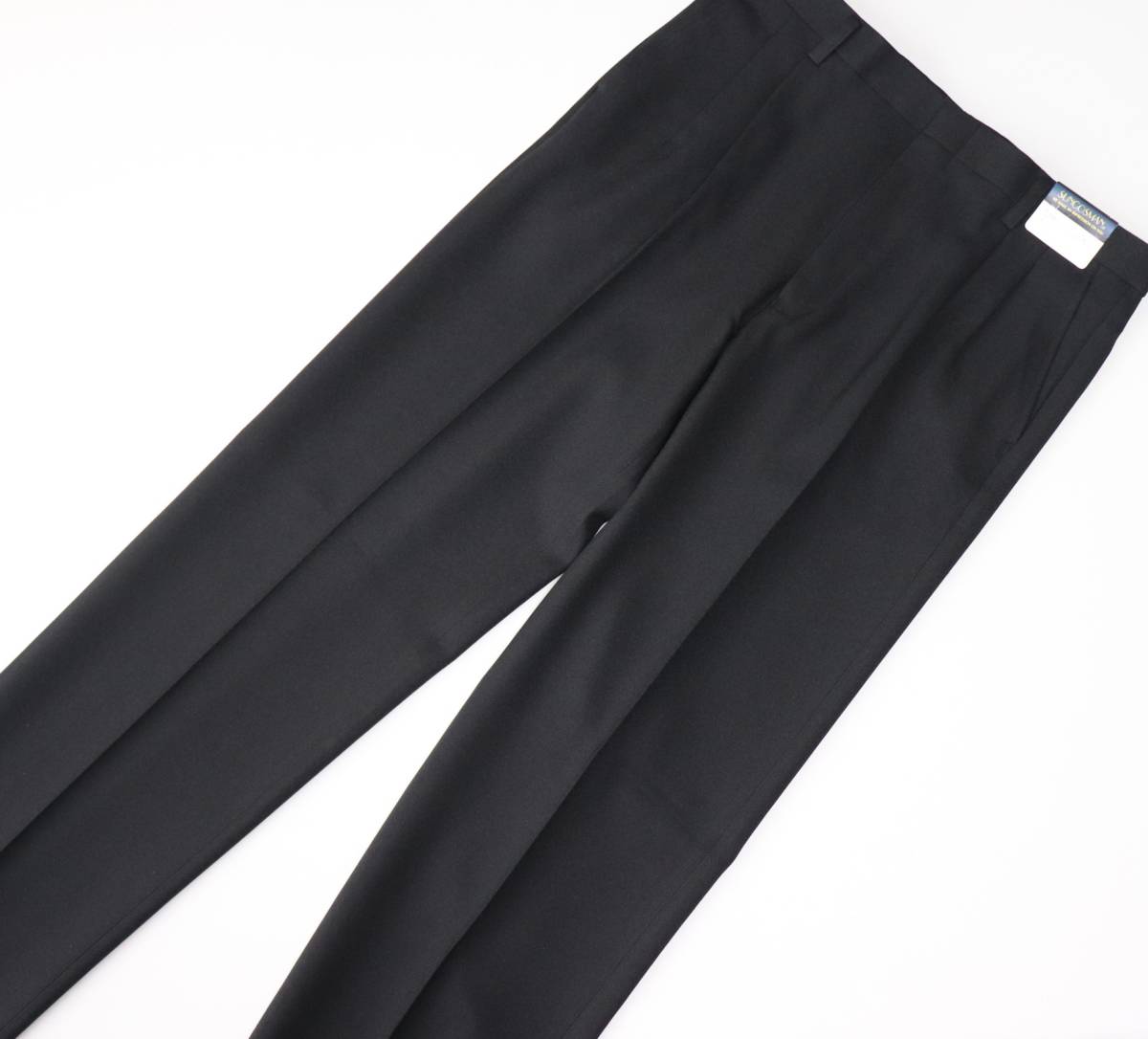 新品タグ付き【SUNCOSMAN】パイピングポケット パンツ スラックス 黒無地 W88(XL) v2019