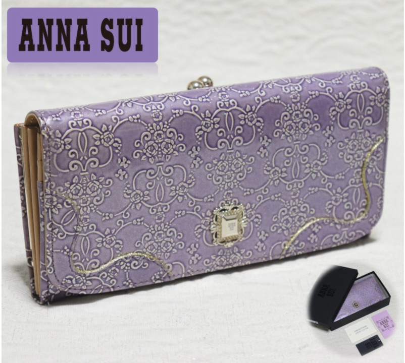 Yahoo!オークション   新品訳箱付きANNA SUI アナスイ本革