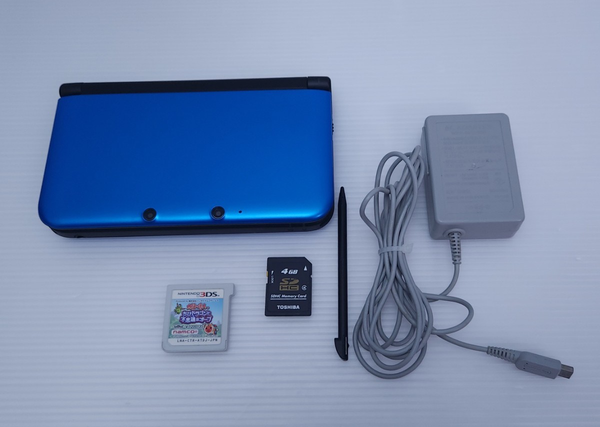 美品/動作品 Nintendo 3DSLL 任天堂 3DSLL ニンテンドー3DSLL SPR-001 ニンテンドー3DS LL 4GB SDカード 付き ブルー