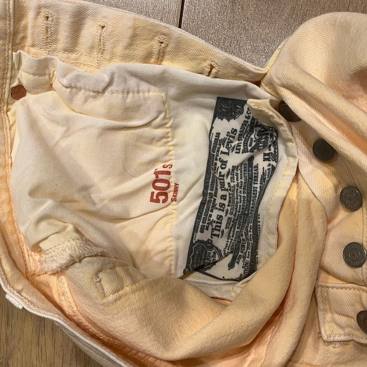 Levi's イエロー　デニム　501 