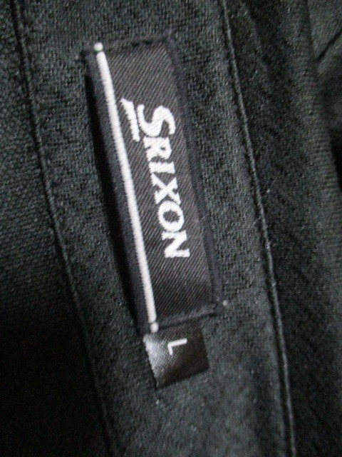 e767　スリクソン　SRIXON　半袖ポロシャツ　サイズL　黒×オレンジ　35-8_画像6