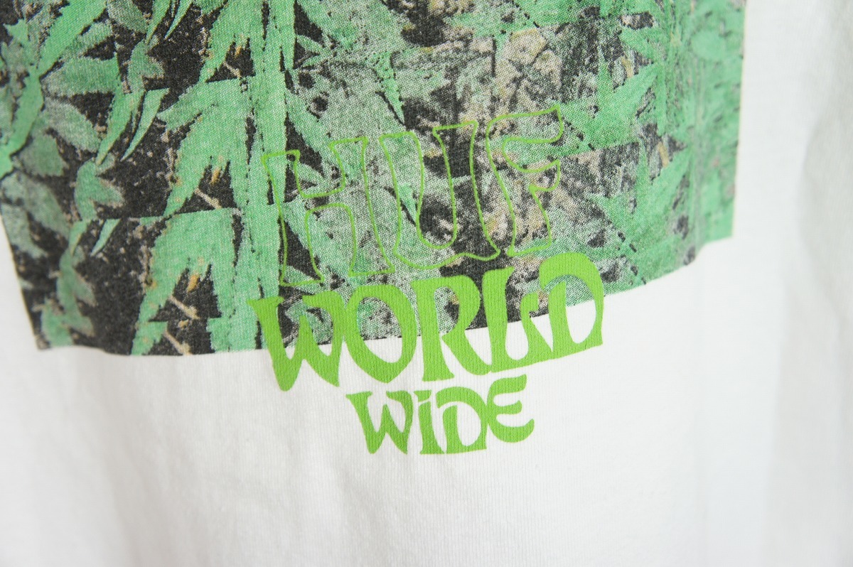 HUFハフ FOUR＆TWENTY 半袖Tシャツ カットソー 420PLANT LIFE ホワイト白811N_画像5