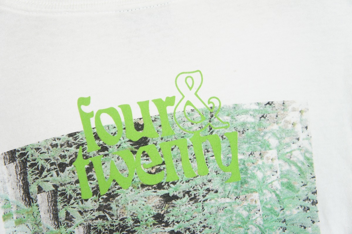 HUFハフ FOUR＆TWENTY 半袖Tシャツ カットソー 420PLANT LIFE ホワイト白811N_画像4