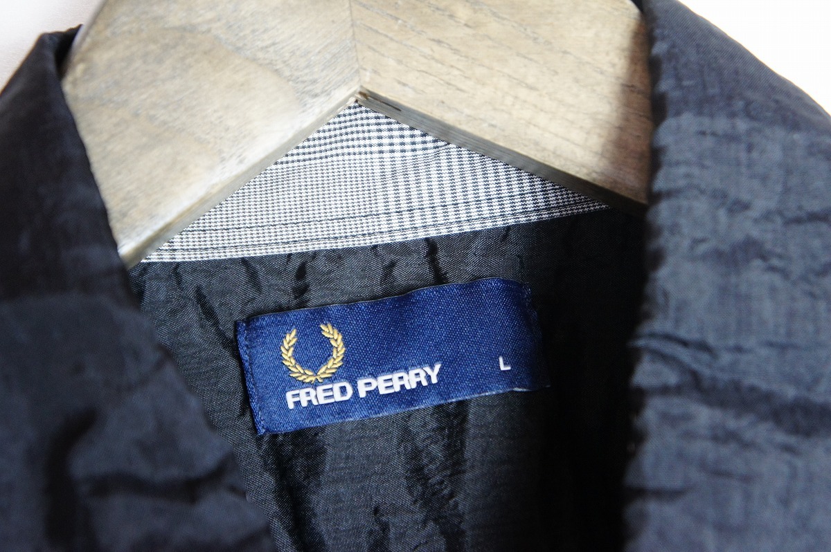 美品 FRED PERRYフレッドペリー Panel S/S Shirt 切り替え 半袖シャツ グレンチェック F4509 コットン 灰824N_画像4