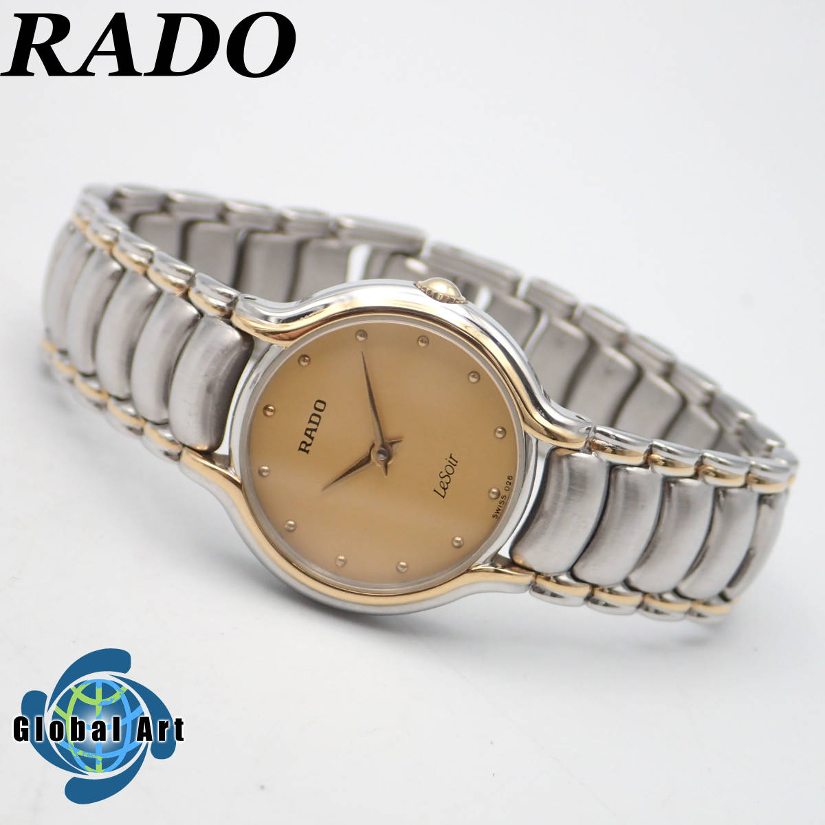 う08129【美品】RADO ラドー/ルソア/クオーツ/レディース腕時計/コンビ