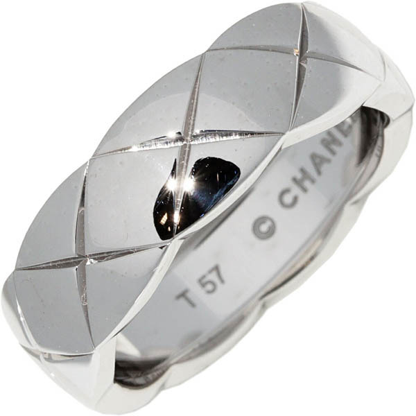 最新作の 指輪 シャネル K18WG J10570 ミディアムモデル ココクラッシュリング 指輪
