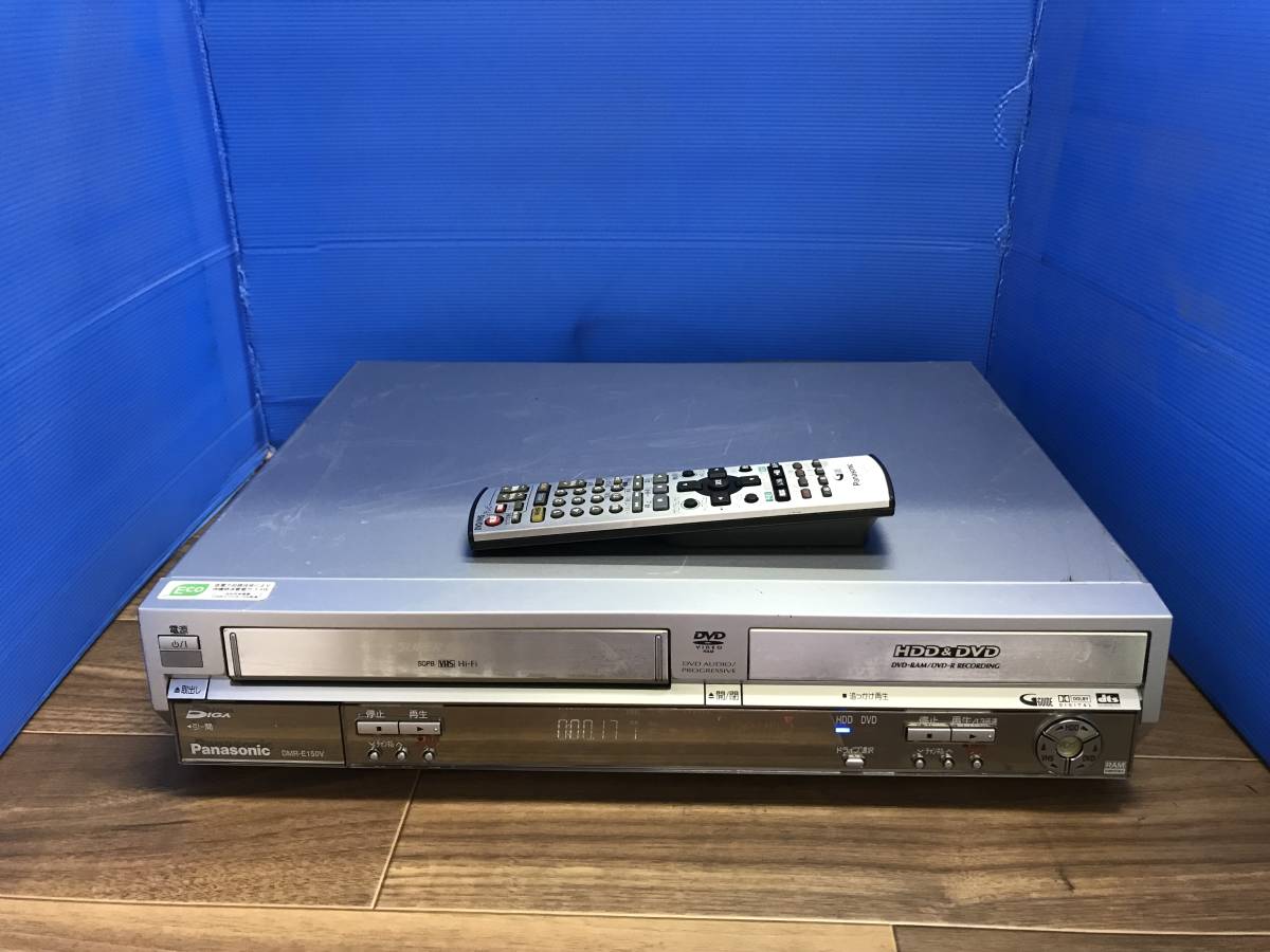 送料無料】 パナソニック 純正リモコン付 中古品B-8816 DMR-E150V VHS