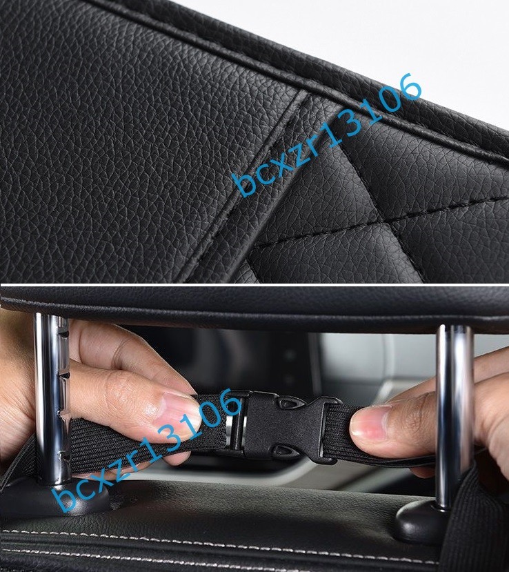 ☆ミニ BMW MINI☆車用 シートバックポケット 2個セット シートバック レザー素材 多機能ポケット ドライブ 収納バッグ カー用品 _画像4