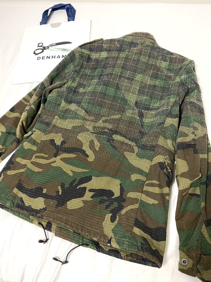 ★¥120,000★美品★DENHAM×MINOTAUR デンハム ミノトール ダブルネーム ミリタリージャケット XS カモフラ★ロンハーマン RHC_画像3