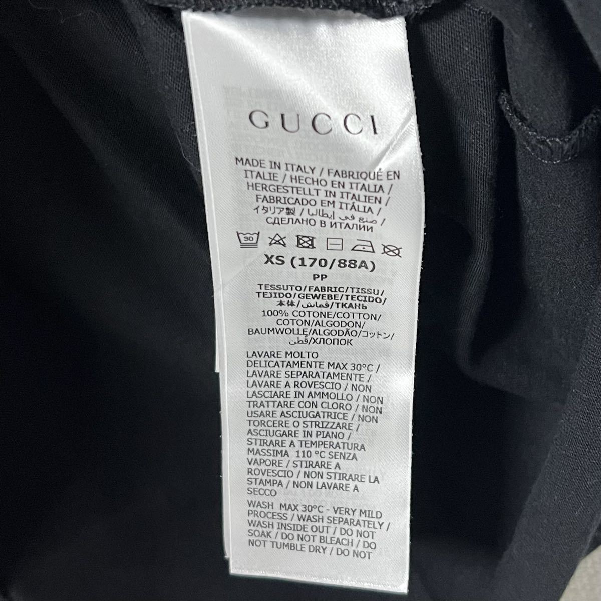 GUCCI × adidas グッチ　アディダス コラボ　22SS Tシャツ　トレフォイルロゴ　ブラック_画像5