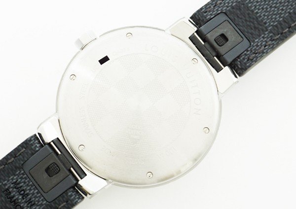 ◇【LOUIS VUITTON ルイ・ヴィトン】タンブールGM ダミエグラフィット QA073Z クォーツ腕時計 4