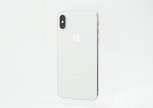 ◇ジャンク【au/Apple】iPhone X 64GB SIMロック解除済み MQAY2J/A スマートフォン シルバー_画像1