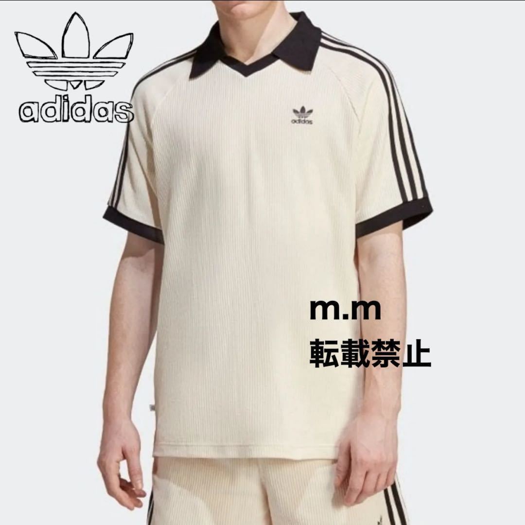 アディダス adidas ワッフルポロシャツ メンズ 3st ホワイト XL adicolor classic waffle polo shirt_画像3