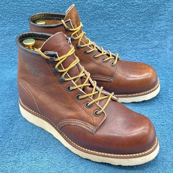 即決☆RED WING 1987 刺繍羽タグ 01年☆26cm ワークブーツ レッド