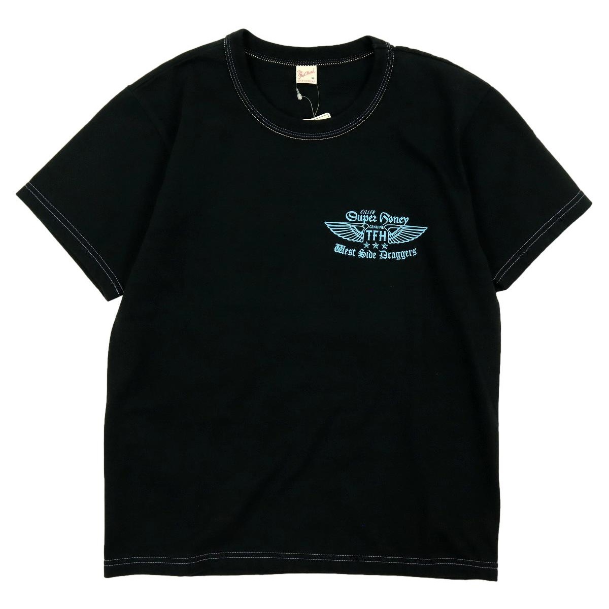 【B2343】【新品】THE FLAT HEAD フラットヘッド Tシャツ カットソー トップス ブラック サイズ36_画像2