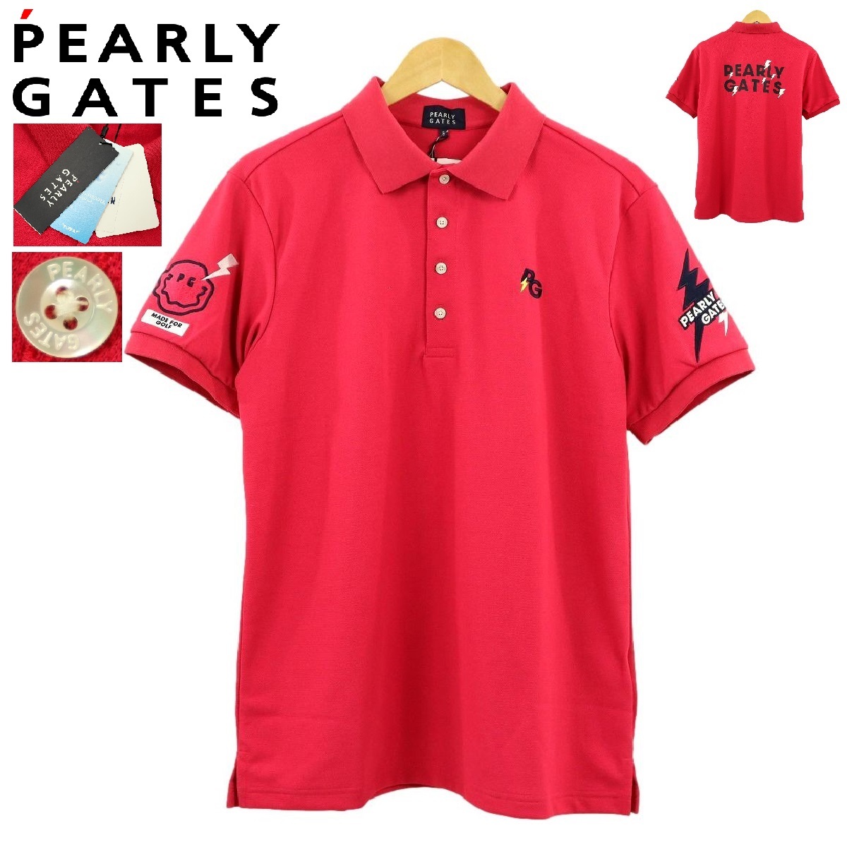 【B2355】【新品】【2022年モデル】PEARLY GATES パーリーゲイツ ポロシャツ ゴルフウェア メンズ サイズ6