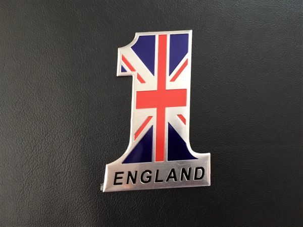 送料無料 イギリス 国旗 アルミ ステッカー MINI ミニ ジャガー ランドローバー ベントレー ロータス 車 バイク シール イングランド_画像1