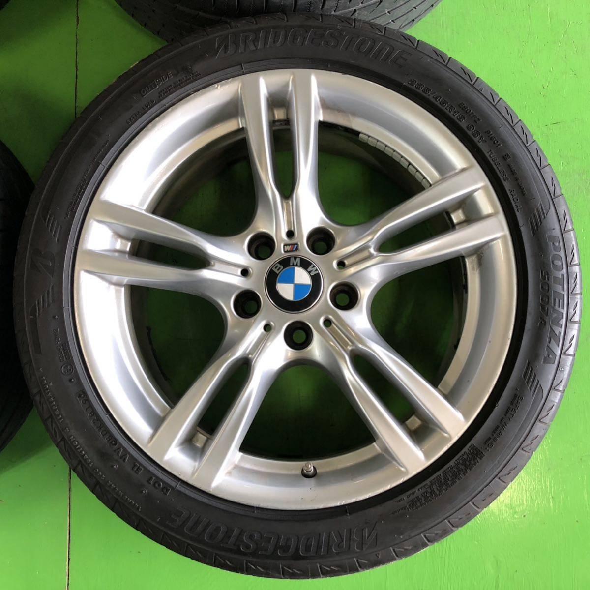 NT222 中古 BMW純正 ホイール 18×8J +34 18×8.5J +47 PCD 120 タイヤ 235/45R18 245/45R18 4本 セット【BMW 3シリーズ320d】の画像5