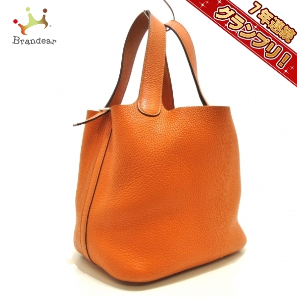 【即日発送】 ハンドバッグ HERMES エルメス ピコタンロックPM バッグ シルバー金具 オレンジ トリヨンクレマンス その他 【即日発送】 ハンドバッグ HERMES エルメス ピコタンロックPM バッグ シルバー金具 オレンジ トリヨンクレマンス その他