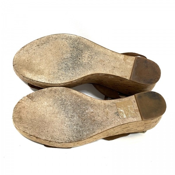 ペリーコ PELLICO サンダル 36 - スエード ダークブラウン レディース ウェッジソール 靴の画像4